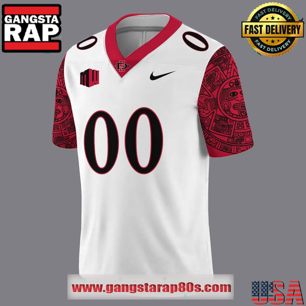 San Diego State Special Edition New Custom White Football Jersey