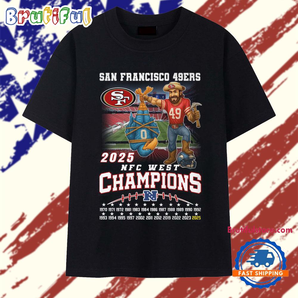 San Francisco 49ers 2025 NFC West Champions Vintage T Shirt