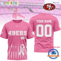 San Francisco 49ers 2026 NFL Breast Cancer Awareness Custom 3D Shirt