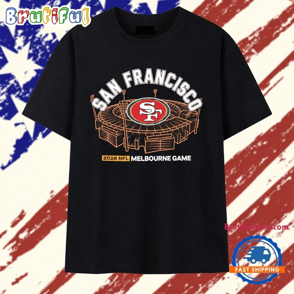 San Francisco 49ers 2026 NFL Melbourne Game T Shirt