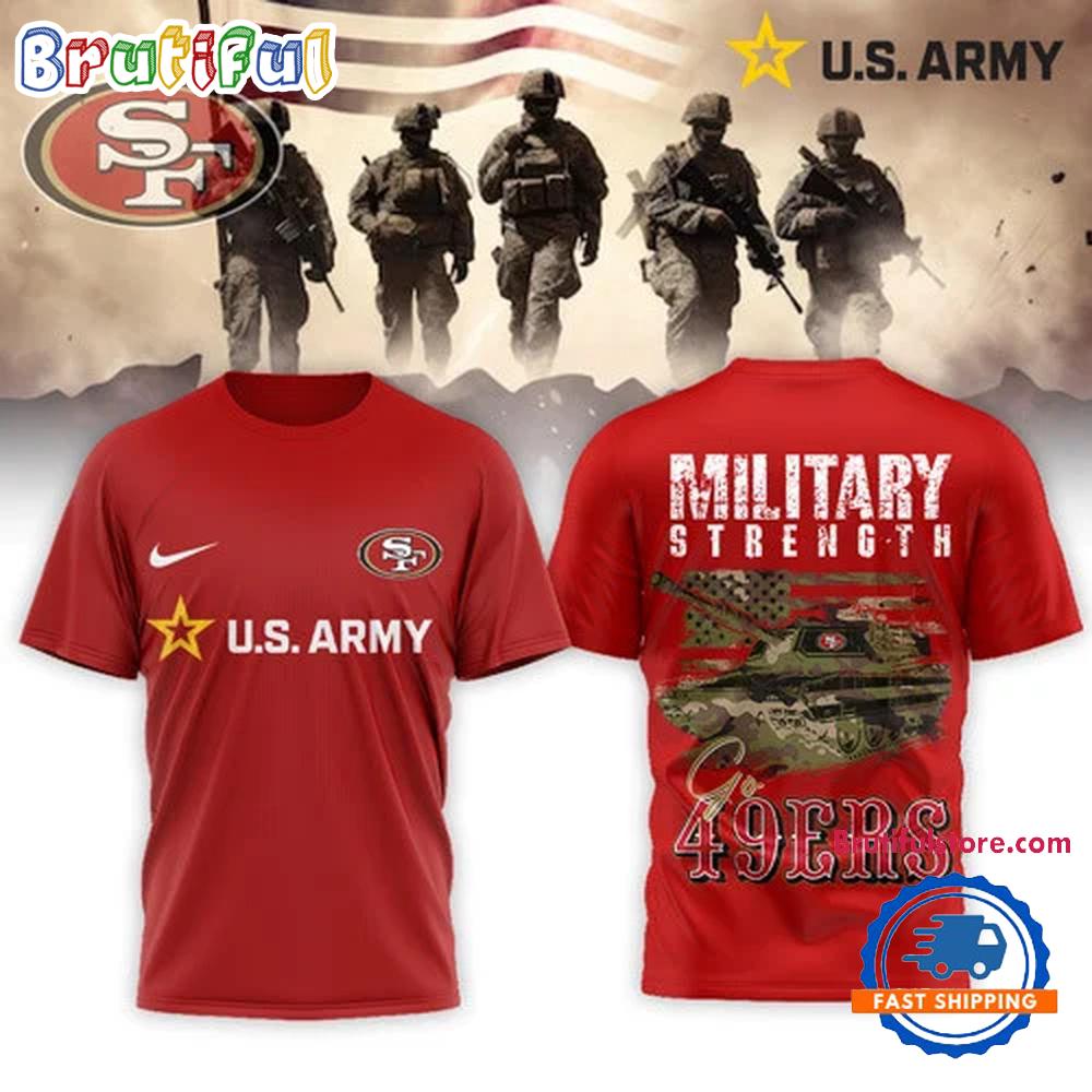 San Francisco 49ers 2026 NFL US Army Military Strength Limited 3D Shirt