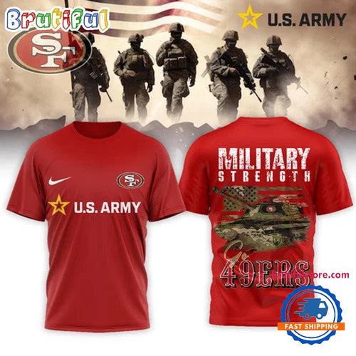 San Francisco 49ers 2026 NFL US Army Military Strength Limited 3D Shirt