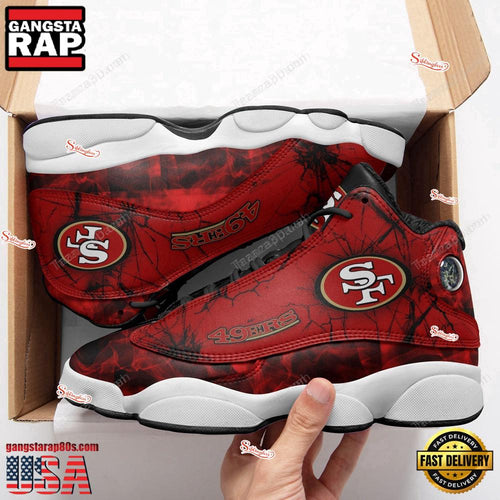 NFL San Francisco 49ers New Design Air Jordan 13 Running Sneakers Shoes For Fans