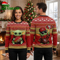 San Francisco 49ers Baby Yoda Football Ugly Christmas Sweater