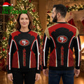 San Francisco 49ers Football Jersey Style Ugly Christmas Sweater