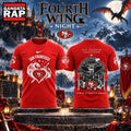 San Francisco 49ers Fourth Wing Night 2026 Red Graphic T Shirt