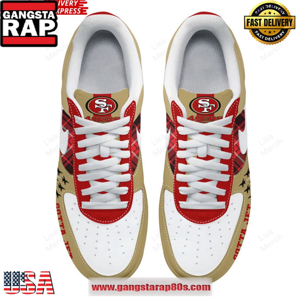 San Francisco 49ers Gotta Jet Air Force 1 Running Sneakers Shoes