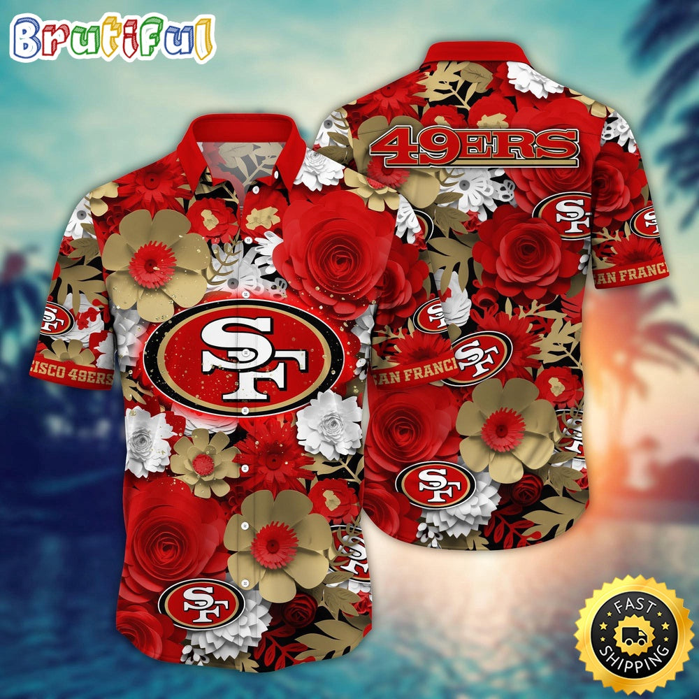 San Francisco 49ers Hawaii Shirt Flower Colorful Coastal Wear