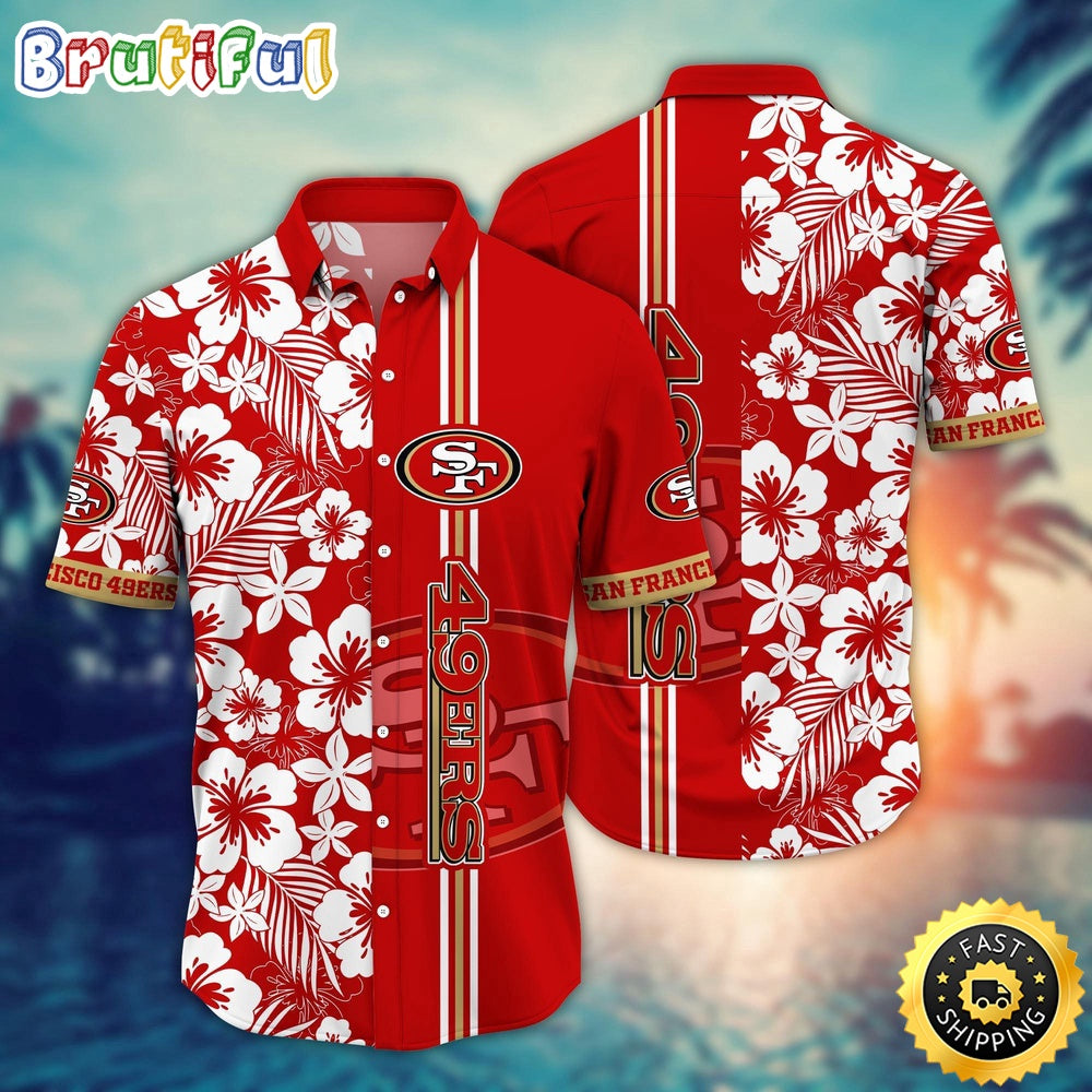 San Francisco 49ers Hawaii Shirt Flower Exotic Island Fashion