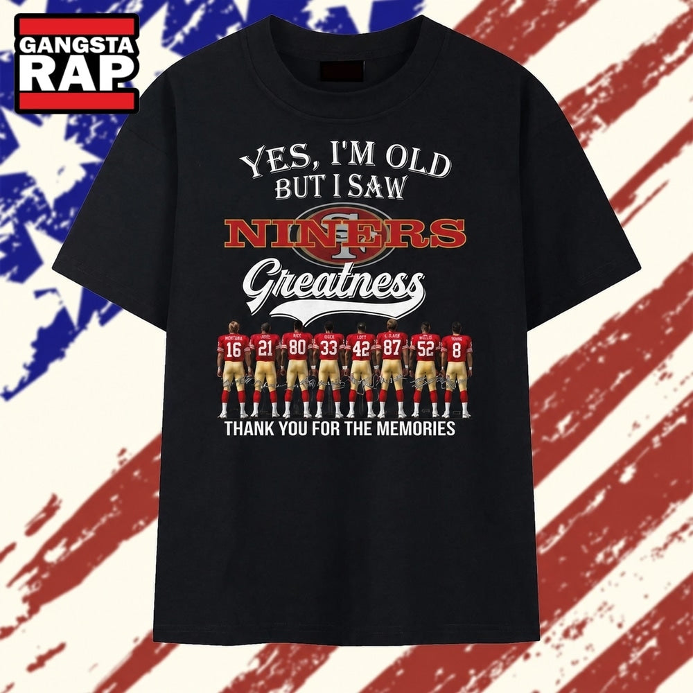 San Francisco 49ers Legends Greatness Thank You For The Memories Graphic T Shirt