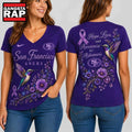 San Francisco 49ers NFL Alzheimer’s Awareness Month V neck T Shirt