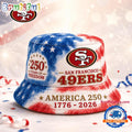 San Francisco 49ers NFL Ameica 250 Years Of Freedom Bucket Hat