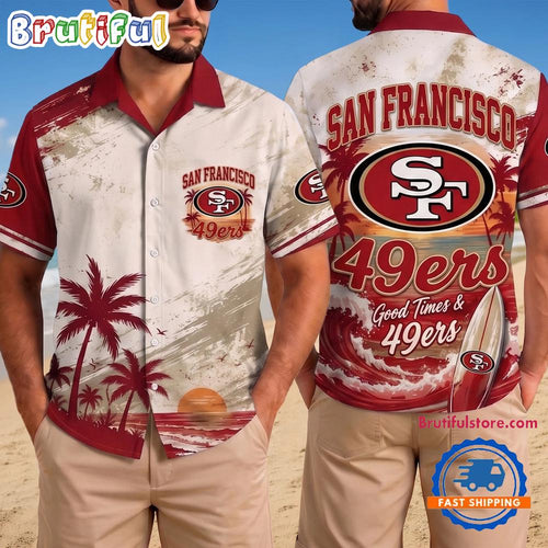 San Francisco 49ers NFL Beach Vibes Team Summer Hawaiian Shirt