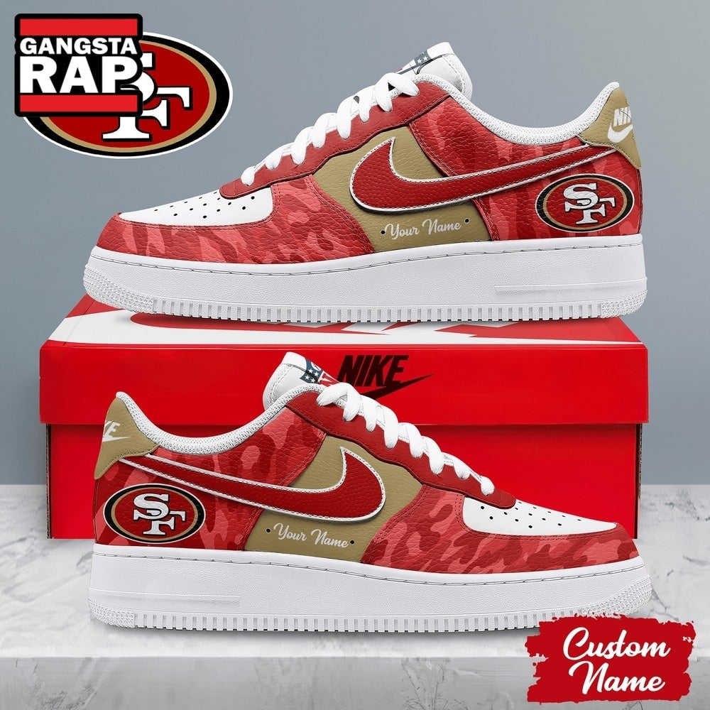 San Francisco 49ers NFL End Zone Energy Air Force 1 Sneaker Shoes