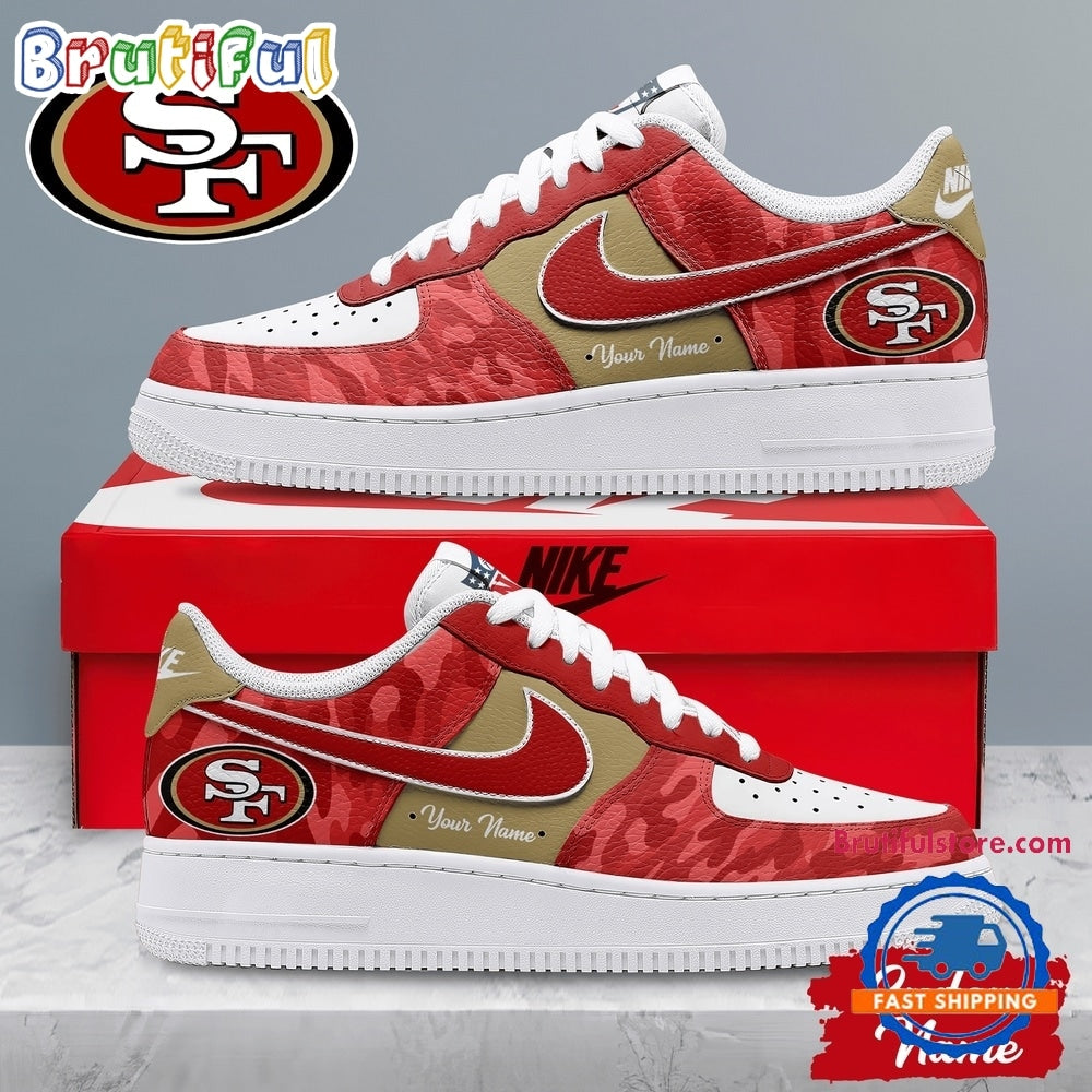 San Francisco 49ers NFL End Zone Energy Custom Air Force 1 Shoes Sneaker