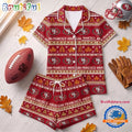 San Francisco 49ers NFL Harvest Huddle Short Sleeve Pajamas Set