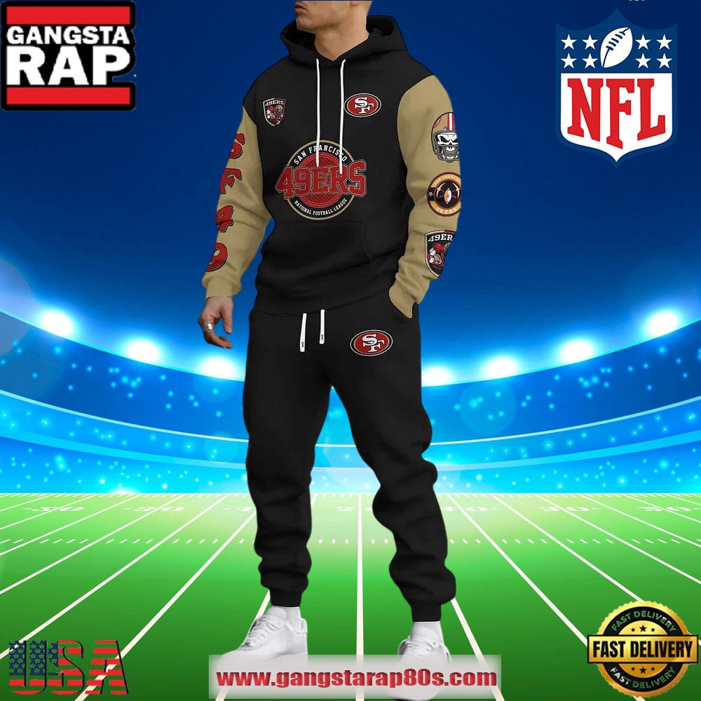 San Francisco 49ers NFL Holiday Christmas Hoodie Joggers Set