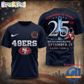 San Francisco 49ers NFL Honoring 25 Years Remembering September 11 T Shirt