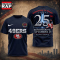 San Francisco 49ers NFL Honoring 25 Years Remembering September 11 T Shirt, Football New Design Shirt