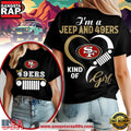San Francisco 49ers NFL Jeep Girl Women’s Black T Shirt
