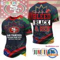 San Francisco 49ers NFL Juneteenth Freedom Runs Deep New Design 3D Shirt
