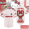 San Francisco 49ers NFL Kitty Game Day Custom Baseball Jersey Shirt