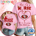 San Francisco 49ers NFL Night Shift Never Misses Game Day Halloween Nurse Unisex 3D Shirt