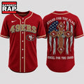 San Francisco 49ers NFL Stand For The Flag Kneel For The Cross Baseball Jersey Shirt
