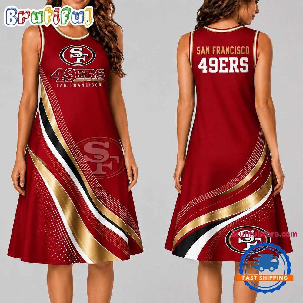 San Francisco 49ers NFL Team Pride Women’s Sleeveless Dress