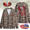 San Francisco 49ers NFL Veteran Military Camo Heritage Cardigan