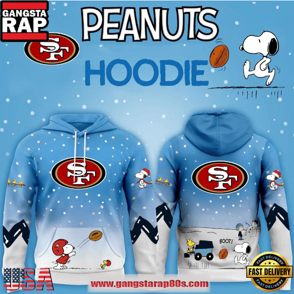 San Francisco 49ers NFL x Peanuts Christmas Unisex Hoodie