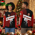 San Francisco 49ers Skull And Stripes Ugly Christmas Sweater