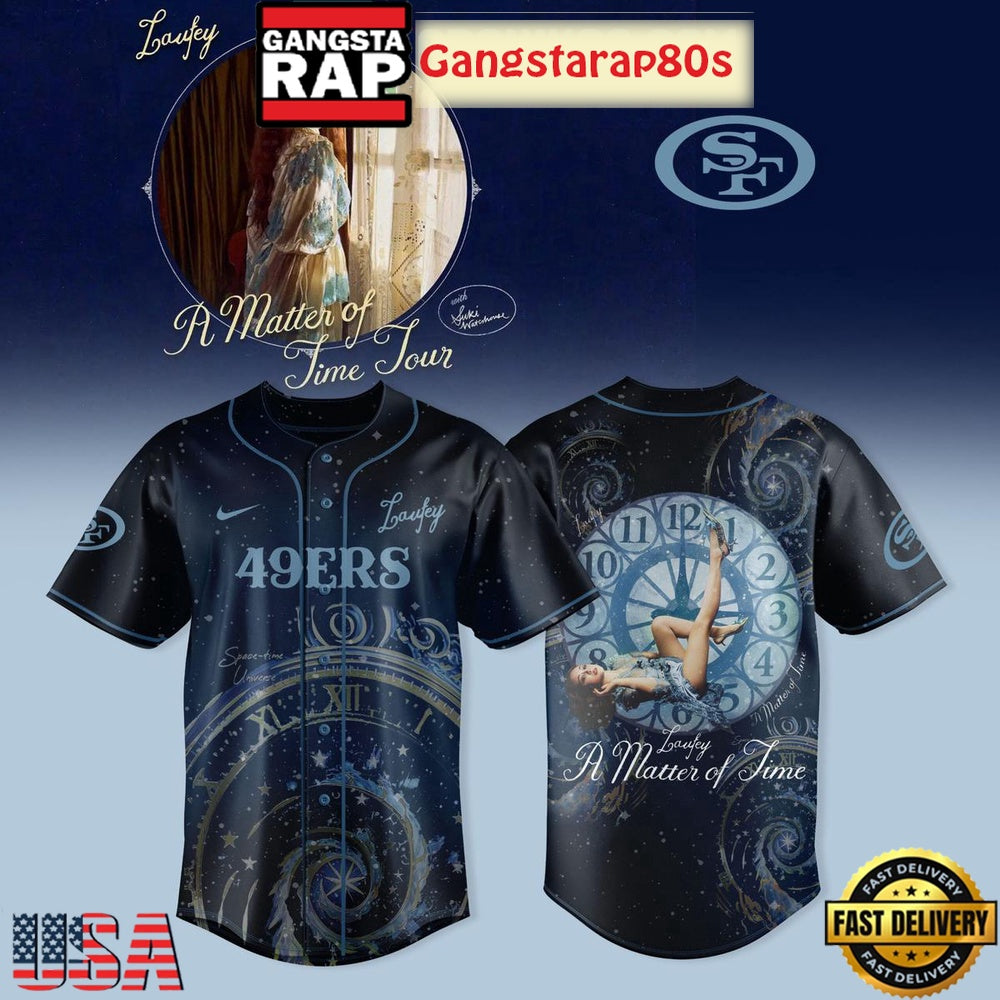 San Francisco 49ers x Laufey A Matther Of Time Tour 2025 Baseball Jersey Shirt