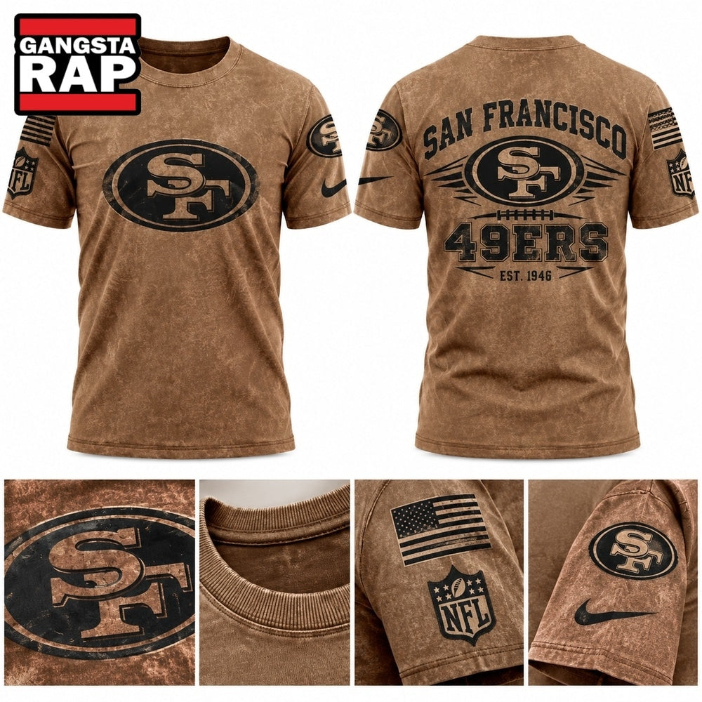 San Francisco 49ers x Salute To Service Limited Edition 2026 3D Shirt
