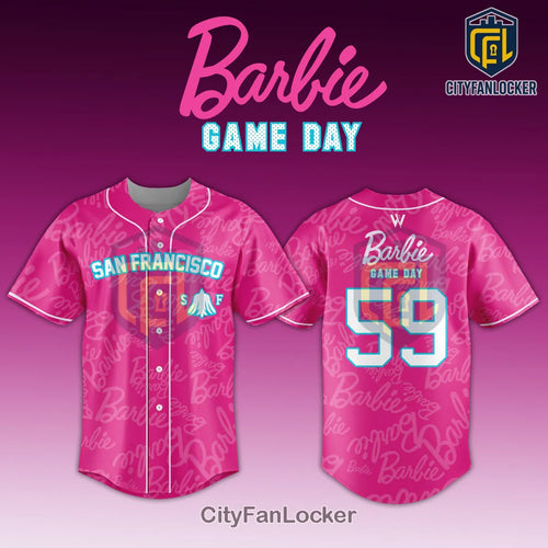 San Francisco Firebells x Barbie Pink Baseball Jersey
