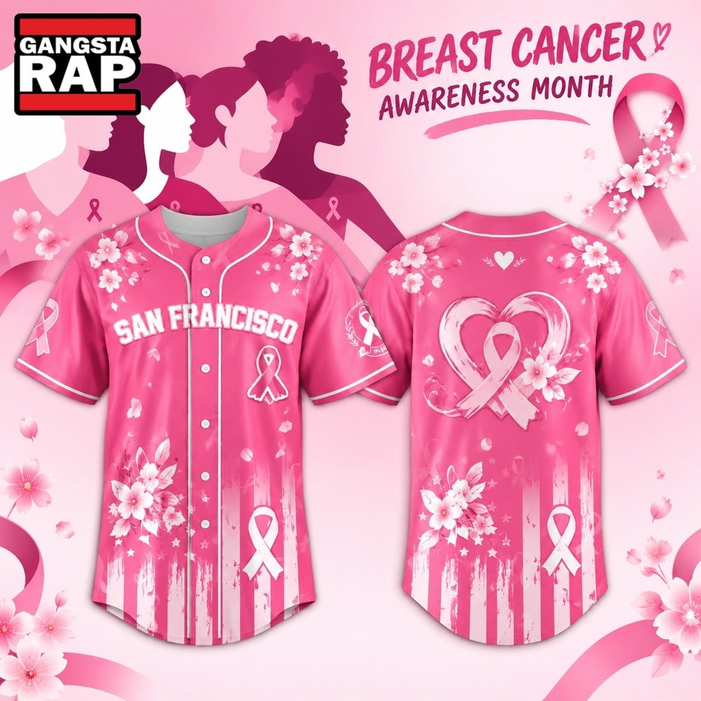 San Francisco Firebells x Breast Cancer Awareness Month 2026 Baseball Jersey