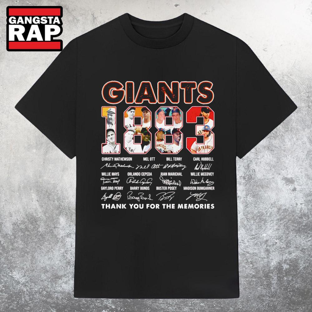 San Francisco Giants 1883 Thank You for the Memories Signature T Shirt