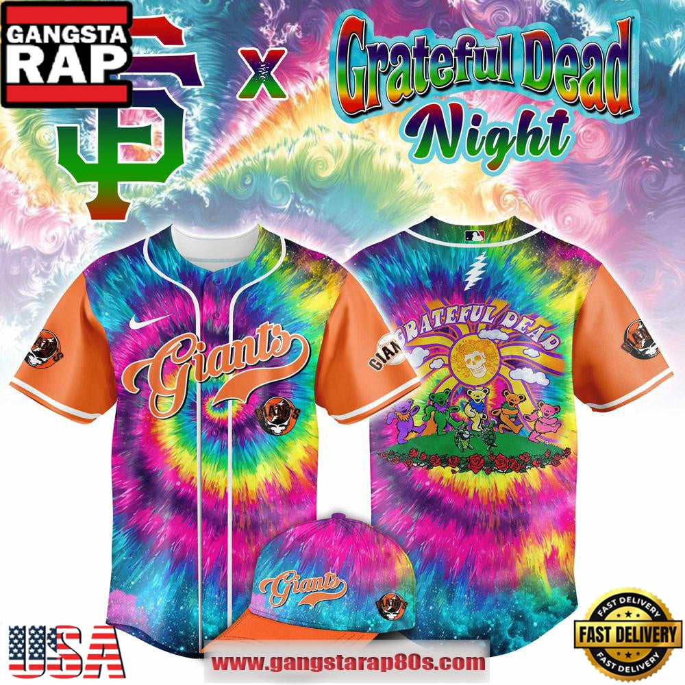San Francisco Giants Grateful Dead Night Limited Edition Tie-Dye Baseball Jersey