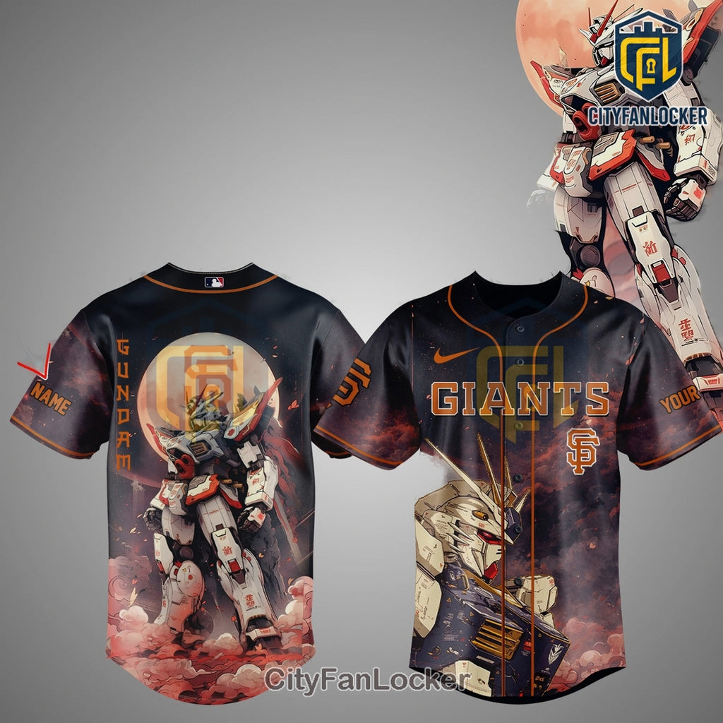 San Francisco Giants Gundam Jersey - Anime Robot Baseball Jersey