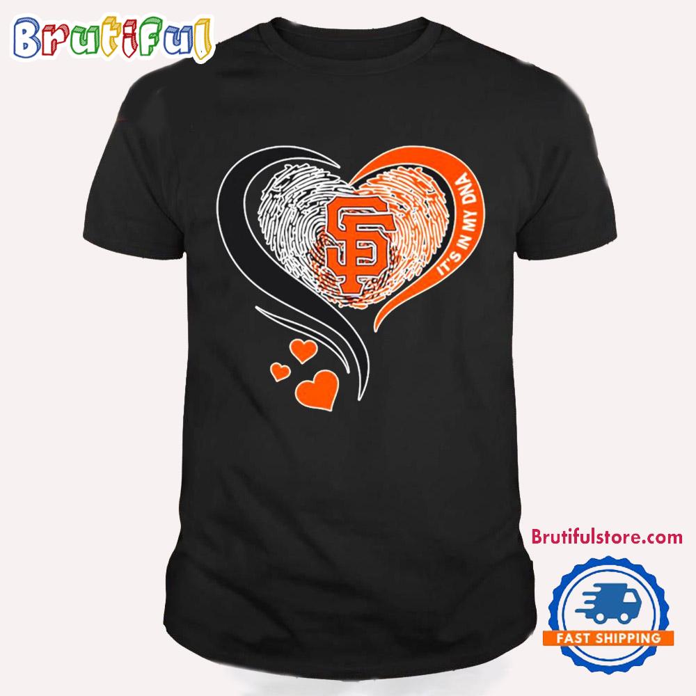 San Francisco Giants It’s in My Dna Heart T Shirt