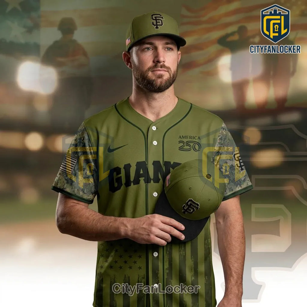 San Francisco Giants Military Appreciation 2026 America 250 Baseball Jersey