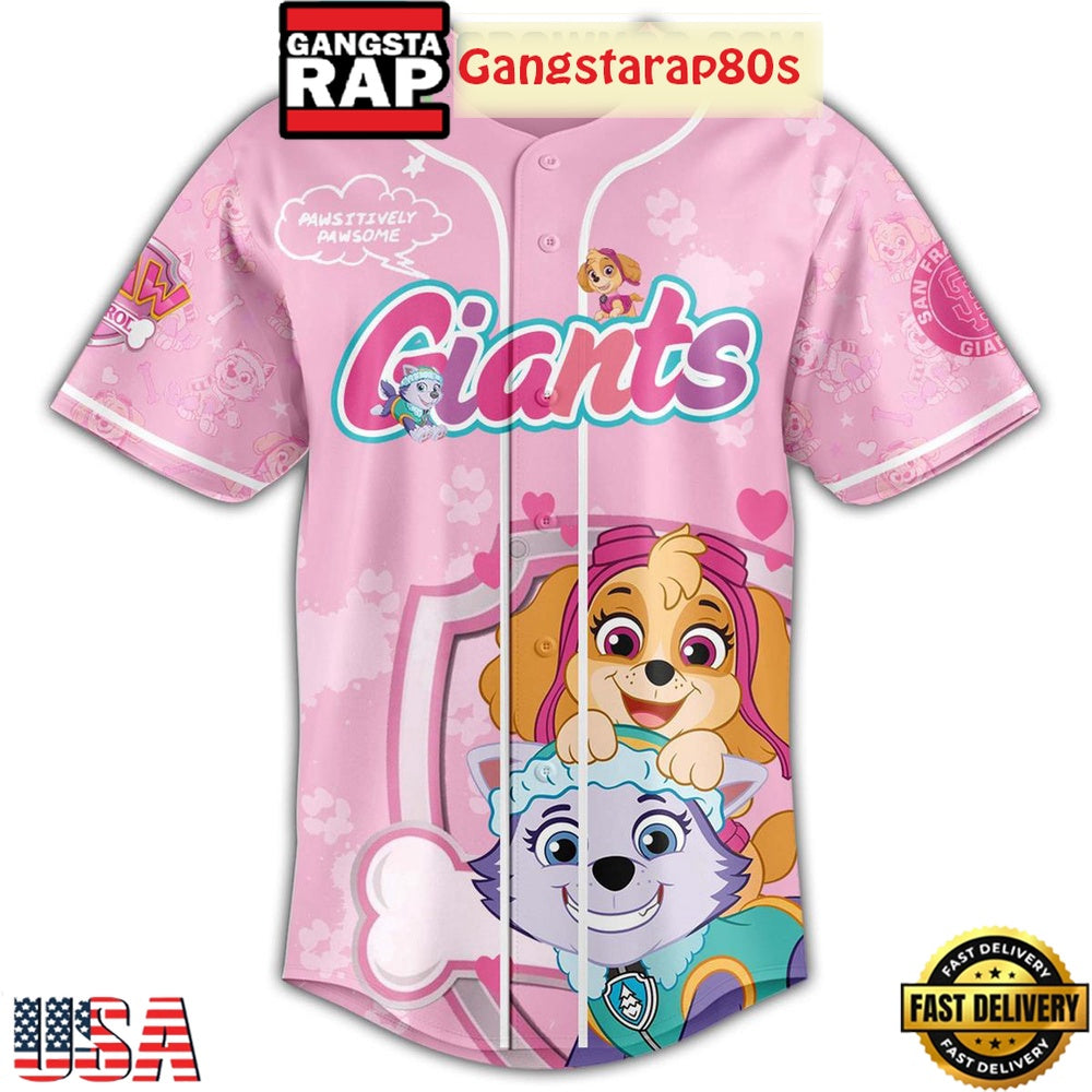 San Francisco Giants x Dog Day With Paw Patrol For Kid And Families 2025 Baseball Jersey