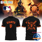 San Francisco Giants x Firefighter Appreciation Night Black Hoodie T-Shirt