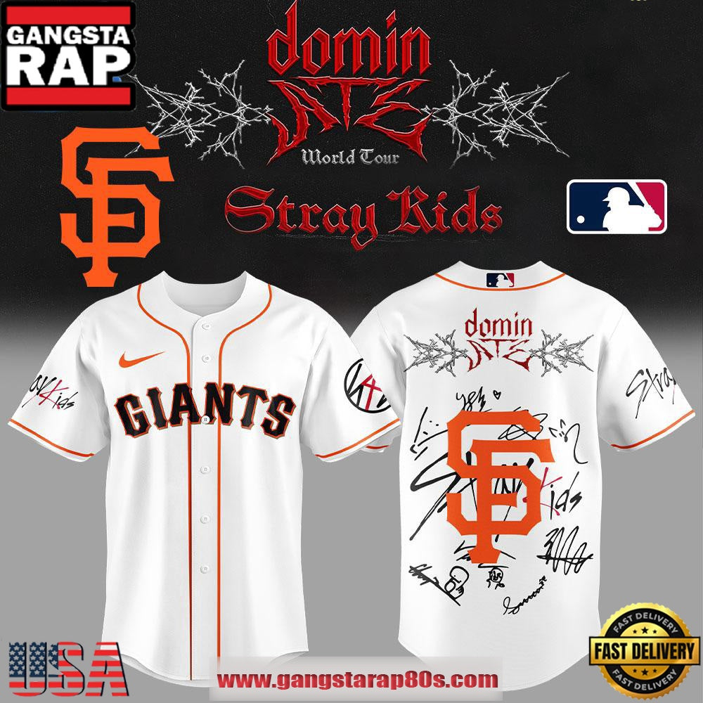 San Francisco Giants x Stray Kids Limited Edition Baseball Jersey Shirt