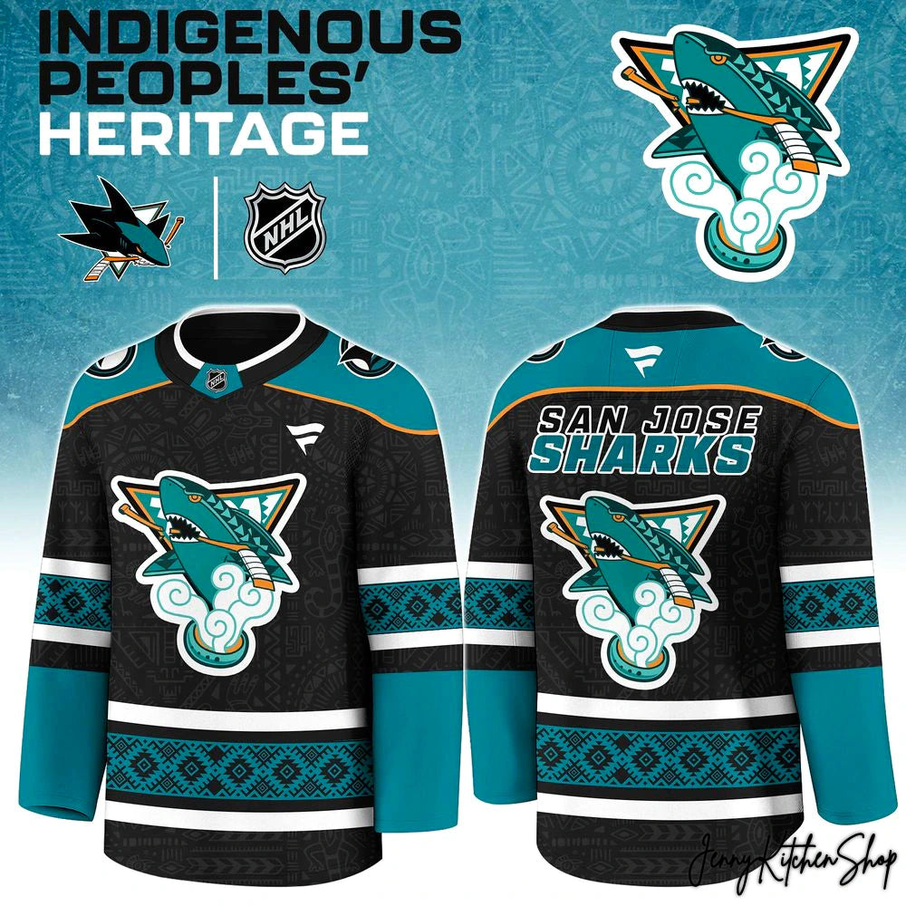 San Jose Sharks 2025 Indigenous People Heritage Hockey Jersey