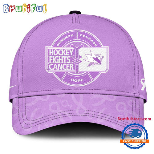 San Jose Sharks 2025 NHL Hockey Fights Cancer Limited Edition Cap