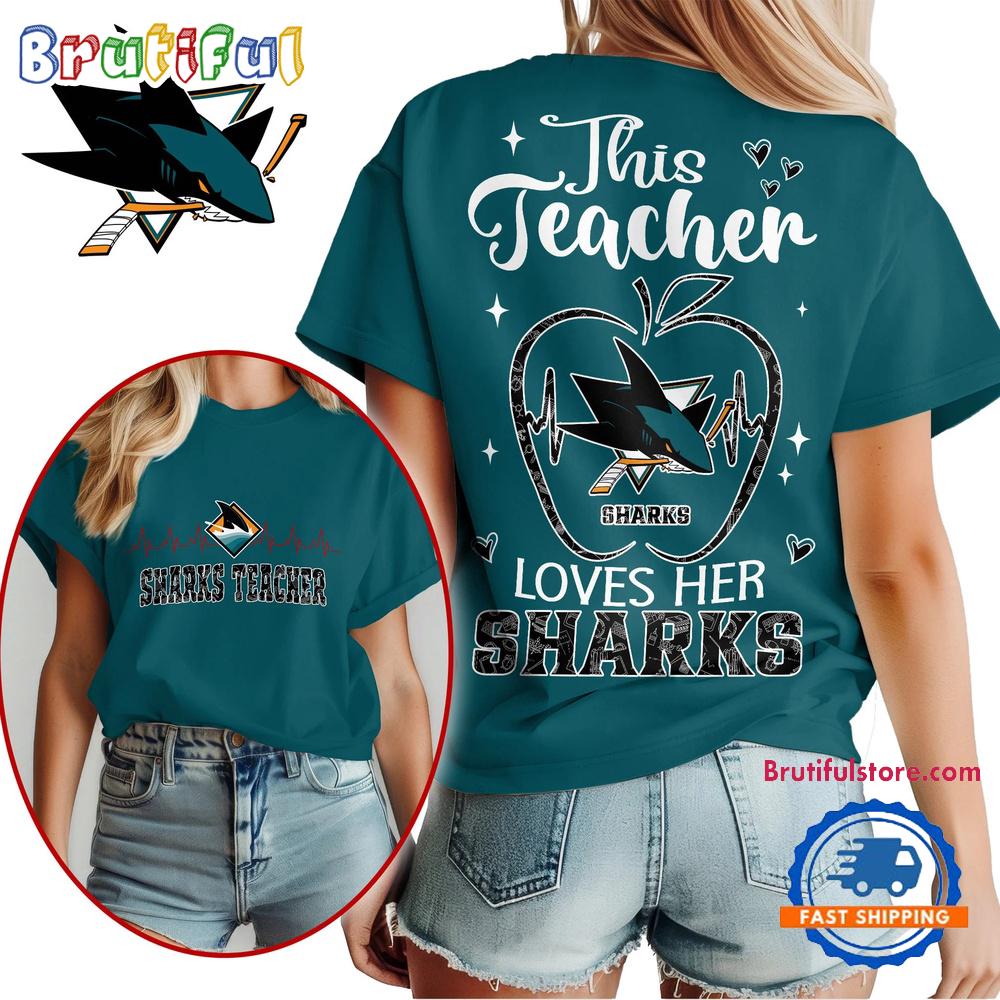 San Jose Sharks NHL Nurse Appreciation Month Unisex All Over Print T Shirt