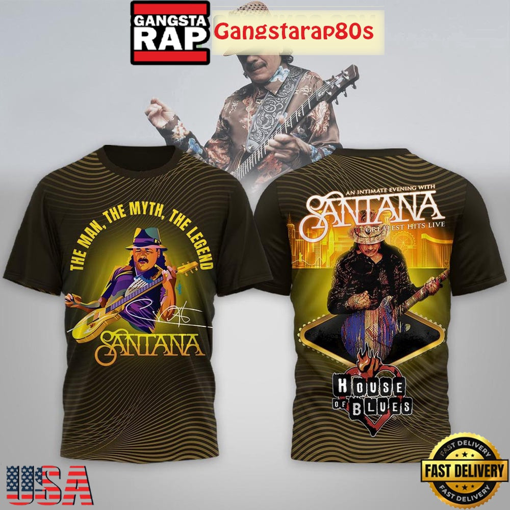Santana House Of Blues Limited Edition 3D Shirt