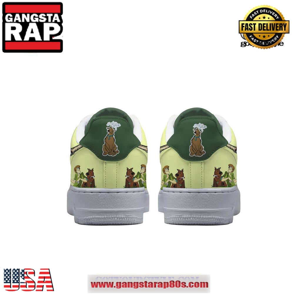 Scooby Doo 420 Someone Pass Shaggy The Baggy Air Force 1 Running Sneakers Shoes