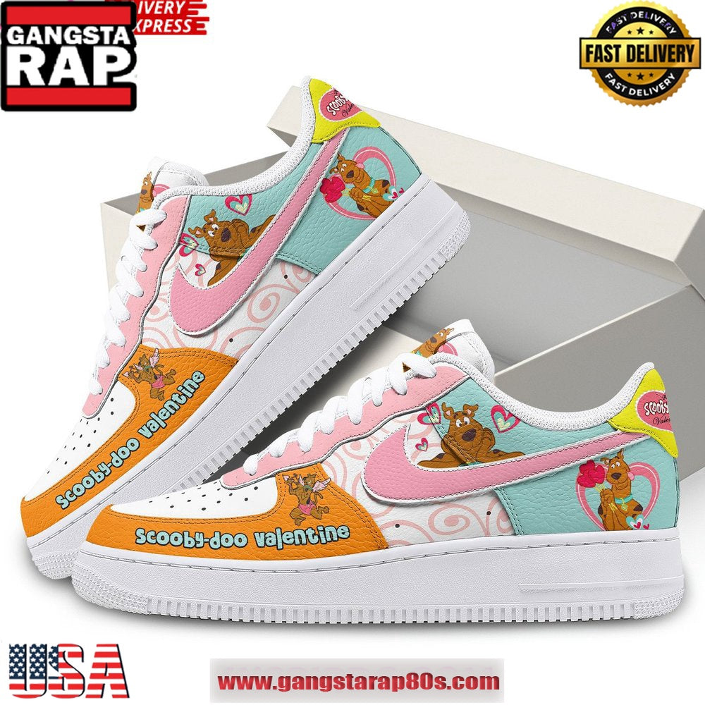 Scooby-Doo Valentine Limited Edition Air Force 1 Shoes Running Sneakers